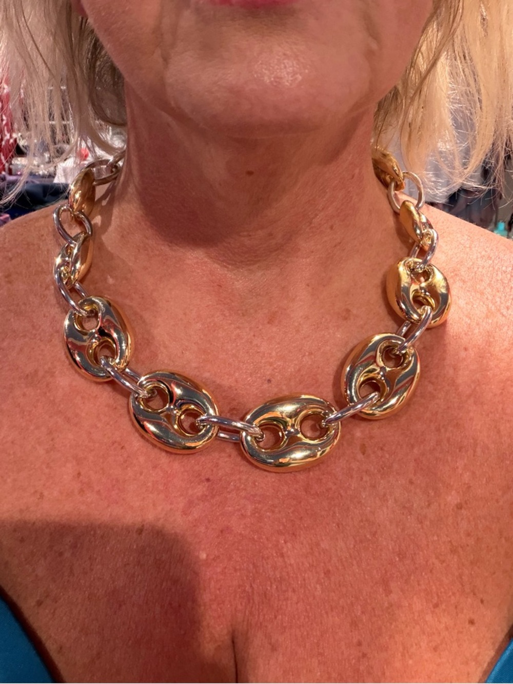 Gold-Tone Chunky Link Necklace - Women Jewelry